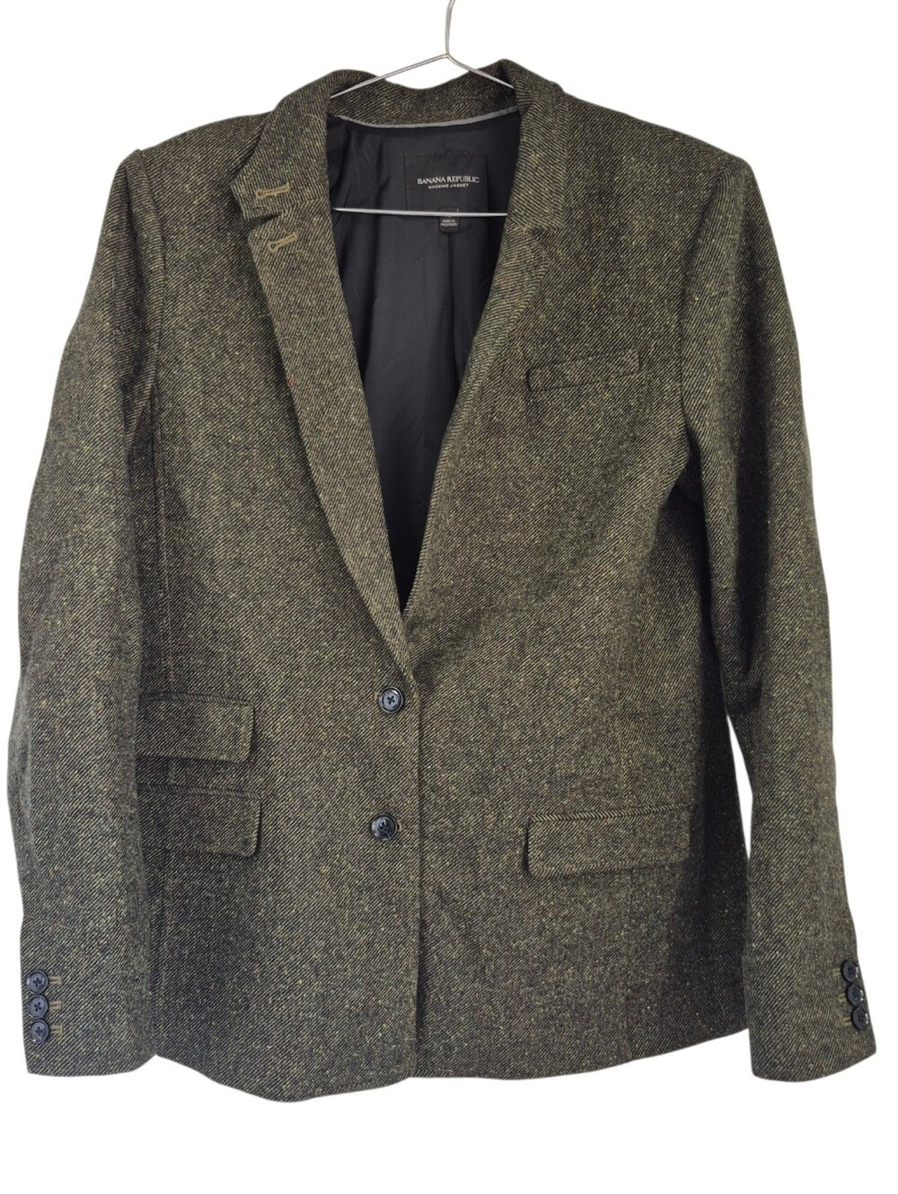 Banana Republic Green Hackin Blazer Jacket Size 12